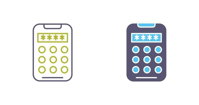 icono de vector de código pin