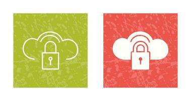 Secure Cloud Vector Icon