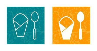 Spoon and Napkin Vector Icon