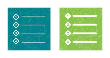 Unique Numbered list Vector Icon