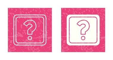 Unique Question Mark Vector Icon