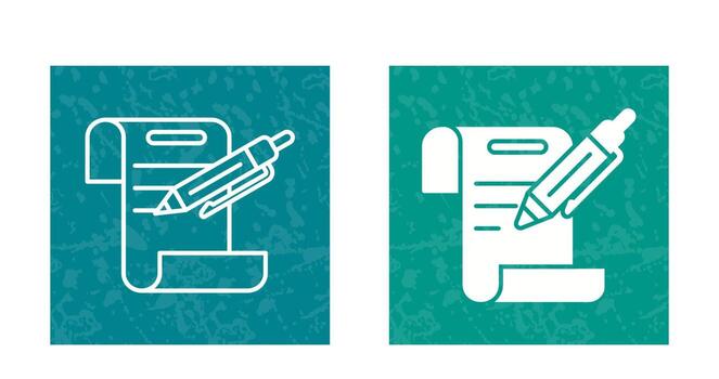 icono de vector de contrato