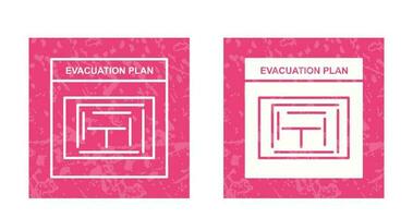 icono de vector de plan de evacuación