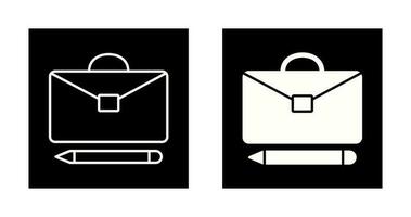 Briefcase and Pen Vector Icon