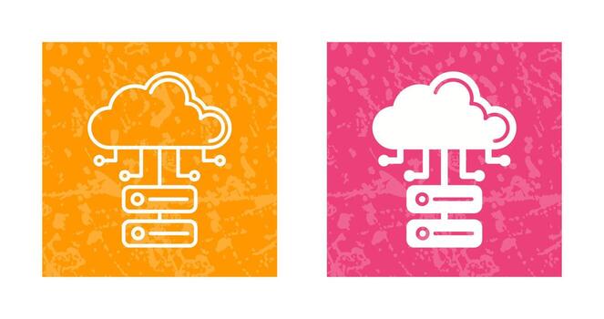 icono de vector de base de datos en la nube