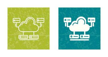 icono de vector de base de datos en la nube