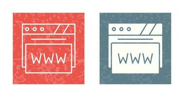 icono de vector de navegador web