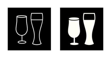 Unique Beer Glasses Vector Icon