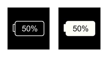 Unique Half Battery Vector Icon