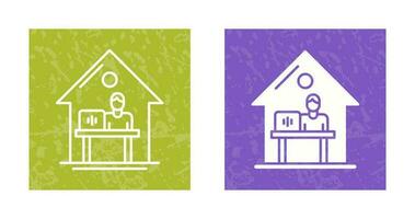 Work At Home Vector Icon