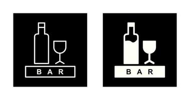 Unique Bar Sign Vector Icon