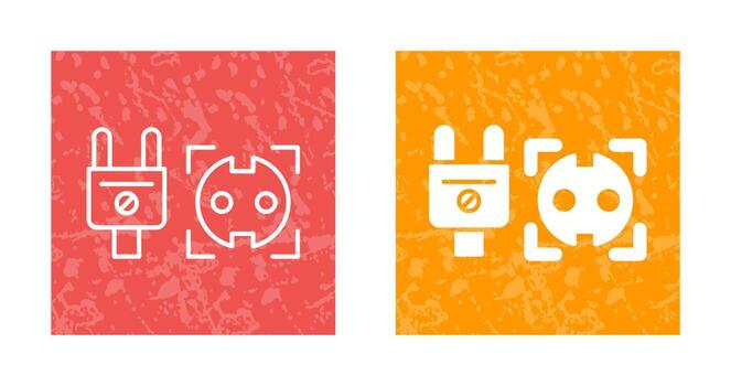 icono de vector de enchufe