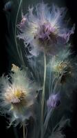 abstract ethereal flowers , generat ai photo