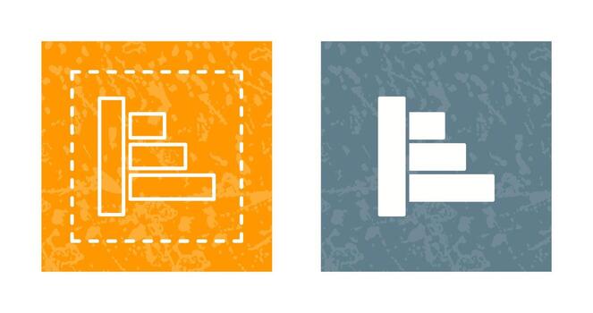 icono de vector de alineación de objetos