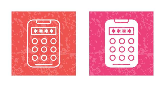 icono de vector de código pin