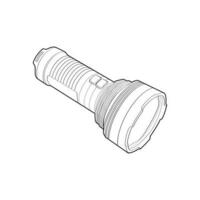 Flashlight Line Art, Unique Image Collection for Coloring Books vector