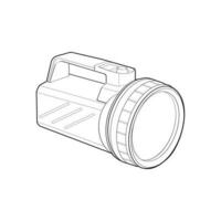 Flashlight Line Art, Unique Image Collection for Coloring Books vector