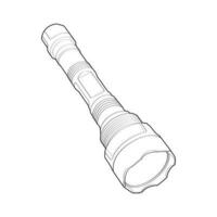 Flashlight Line Art, Unique Image Collection for Coloring Books vector