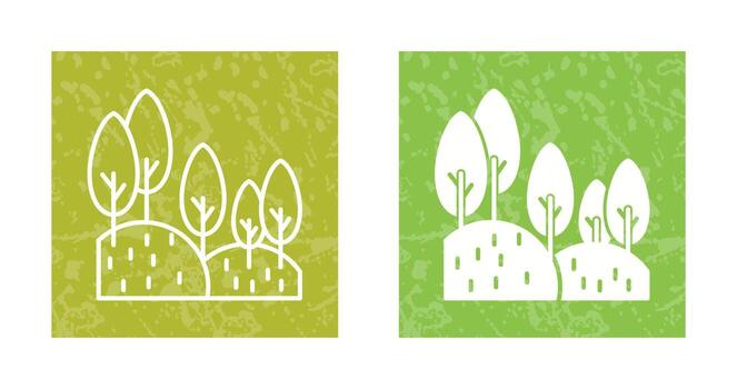 icono de vector de bosque