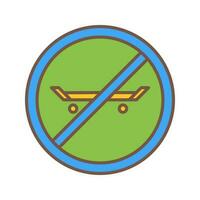 No Skating Vector Icon
