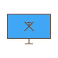 Unique Disconnected Network Vector Icon