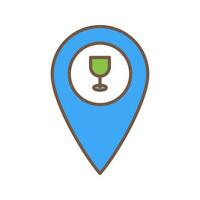 Unique Bar Location Vector Icon