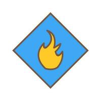 Danger of Flame Vector Icon