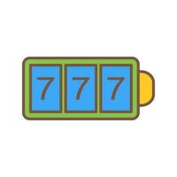 Slot Machine with Sevens Vector Icon