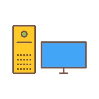 Unique Computer Vector Icon