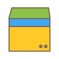 icono de vector de caja única