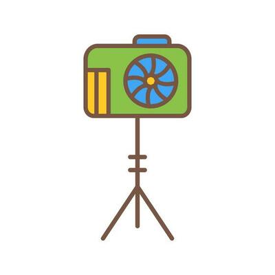 Unique Camera Stand Vector Icon