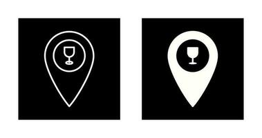 Unique Bar Location Vector Icon