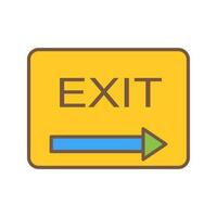 Unique Exit Vector Icon