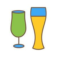 Unique Beer Glasses Vector Icon