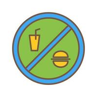 No Food or Drinks Vector Icon