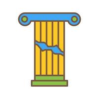 Broken Pillar Vector Icon