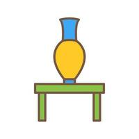 Vase Exhibit Vector Icon