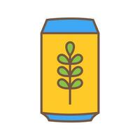 icono de vector de lata de cerveza