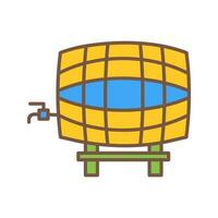 Barrel with Tap Vector Icon