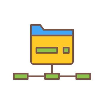Network Folder Vector Icon