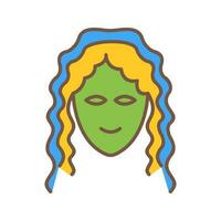 Hair Curly Vector Icon