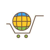 Global Shopping Vector Icon