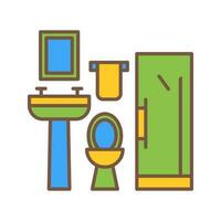 icono de vector de baño