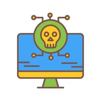 icono de vector de ataque de virus