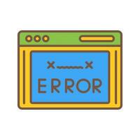 icono de vector de código de error