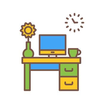 Work Table Vector Icon