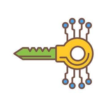 Key Code Vector Icon