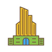 icono de vector de edificio de oficinas