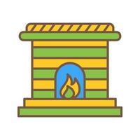 Fireplace Vector Icon