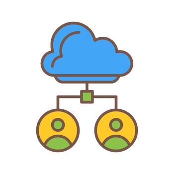 icono de vector de nube